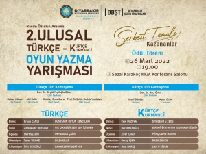 2. Ulusal Türkçe-Kürtçe Oyun Yazma Yarışması tamamlandı