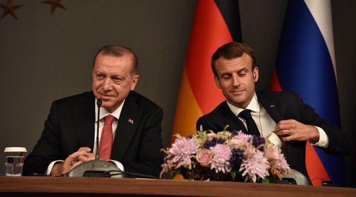 Erdoğan, Macron ile görüştü