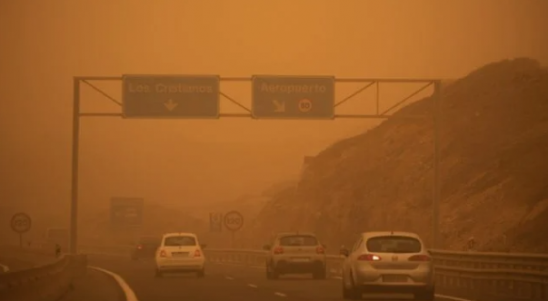 Cella fırtınasının etkisiyle İspanya toz bulutuyla kaplandı
