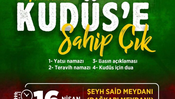 Filistin’e destek amacıyla yarın Diyarbakır’da kitlesel basın açıklaması yapılacak