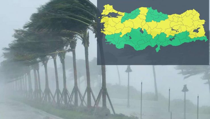Meteoroloji’den 44 il için fırtına uyarısı