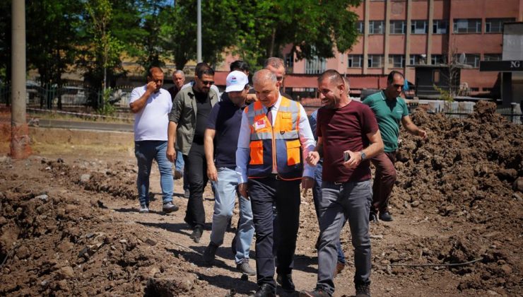 Aziziye Deresi’nde Altyapı Çalışmaları Devam Ediyor