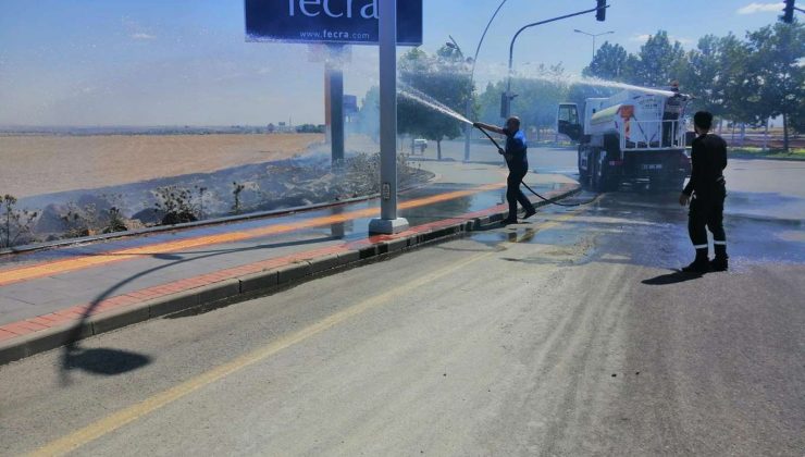 Diyarbakır Havaalanı Bölgesinde Korkutan Yangın