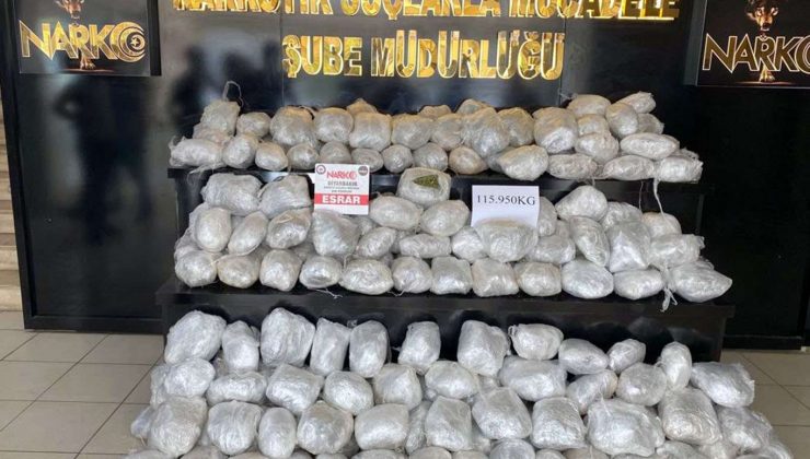 Diyarbakır’da 116 Kilogram Kubar Esrar Ele Geçirildi