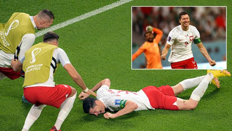 Dünya Kupası’ndaki ilk golünü atan Lewandowski, gözyaşlarını tutamadı