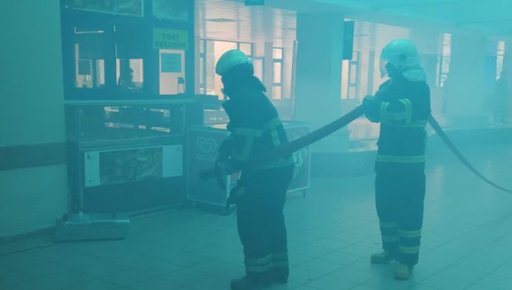 Diyarbakır İtfaiyesinden yangın tatbikatı