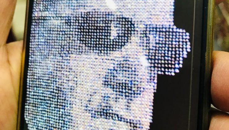 Erdoğan’ın pırlantalardan tablosunu yaptılar