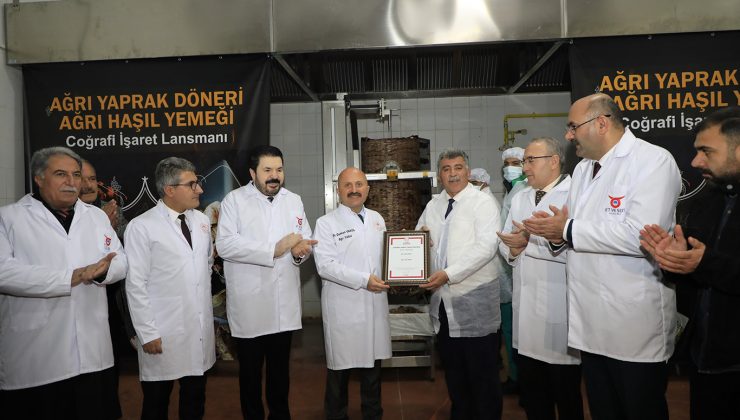 Coğrafi işaret belgesi alan “Ağrı Yaprak Döneri” ve “Haşıl Yemeği Lansman” toplantısı yapıldı