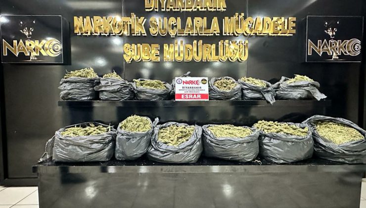 Diyarbakır’da 52 kilogram esrar ele geçirildi