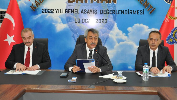 Batman’daki 2022 yılı asayiş olayları açıklandı
