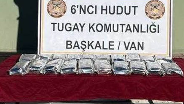 Van hudut hattında 20 kilo uyuşturucu ele geçirdi