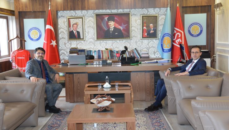 KAYAPINAR KAYMAKAMI KARAMAN D.Ü.REKTÖRÜNÜ ZİYARET ETTİ