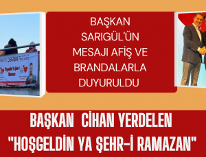 BAŞKAN CİHAN YERDELEN BEYOĞLU’NU SARIGÜL’ÜN MESAJIYLA DONATTI
