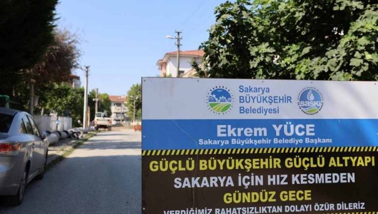 Sakarya Büyükşehir Belediyesi, Erenler’in Alt Yapı Çalışmasını Sürdürüyor