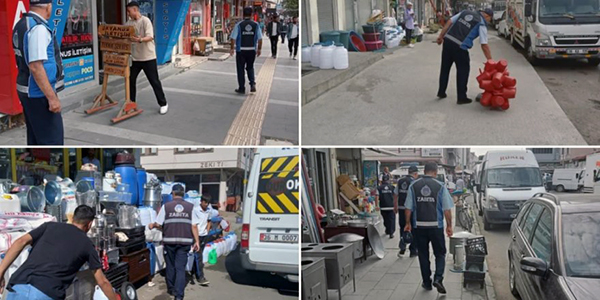 Kars Belediyesi Kaldırım İşgallerini Denetliyor