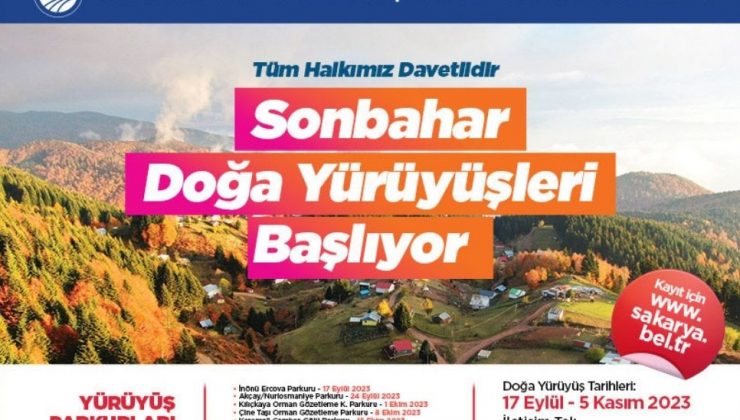 Sakarya’da Sonbahar Doğa Yürüyüşleri Başlıyor