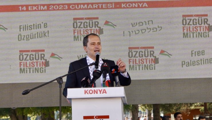 Konya’da “Özgür Filistin” mitingi