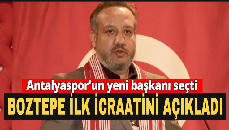 Bitexen Antalyaspor’da başkanlığa Sinan Boztepe seçildi