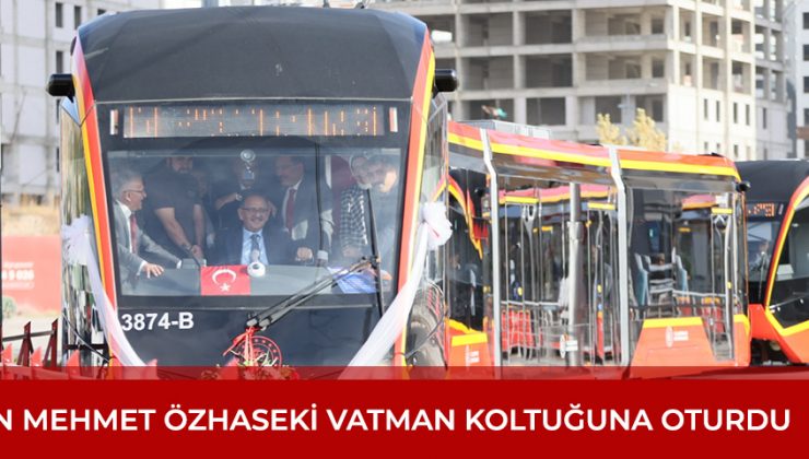 Bakan Mehmet Özhaseki Vatman Koltuğuna oturdu