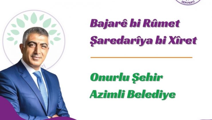 DEM Parti DBB A.Adayı Mîr Hasan Beg: Kayyum siyasetini halkımızın yönetimiyle yeneceğiz