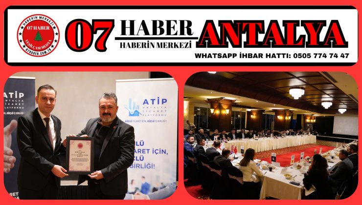 ATİP Başkanı Av. Rafet Aslan’a Ödül