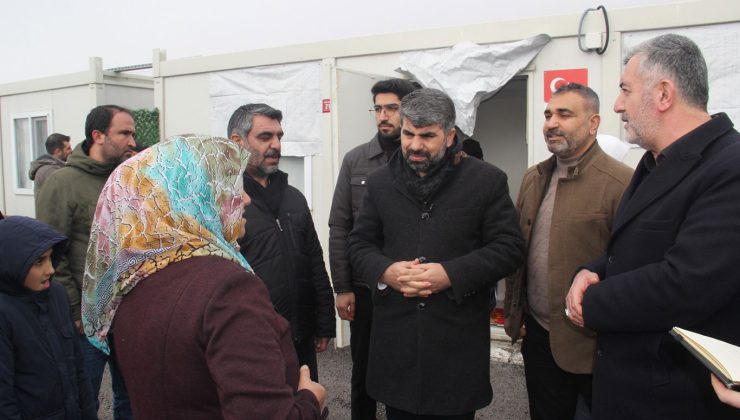 HÜDA PAR DBB Başkan Adayı Dinç, Depremzede Aileleri Ziyaret Etti