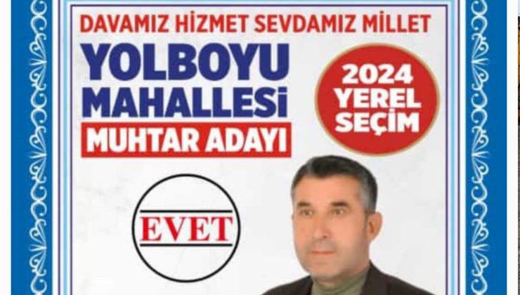 Diyarbakır’n Örnek Muhtar Adayı Hacı Tekin İşitmez