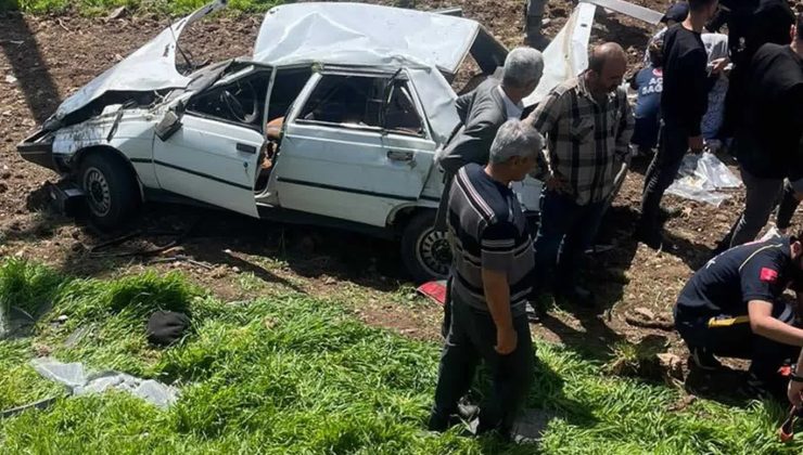 Diyarbakır’da Otomobil Şarampole Devrildi: Çoğu Çocuk 9 Yaralı