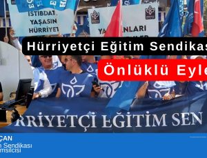 Hürriyetçi Eğitim Sendikasından Önlüklü Eylem