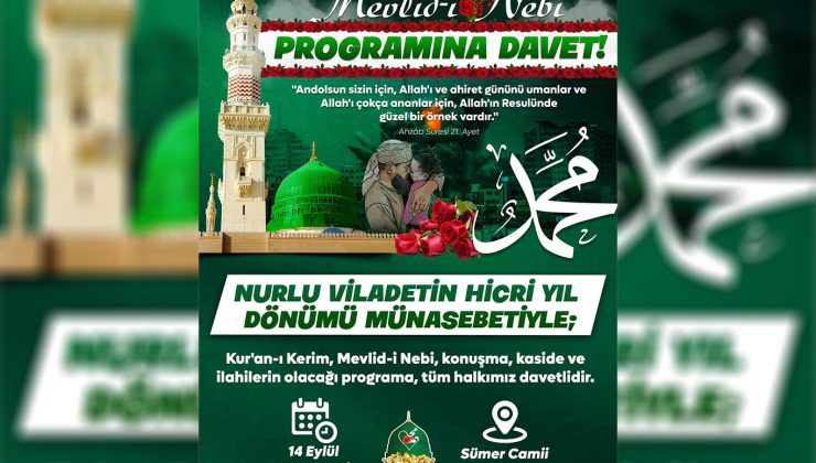 Mevlid-i Nebi Etkinliğine Davet