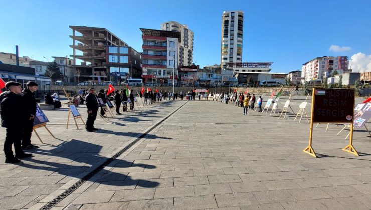 Silvan’da, Gazze’deki Zulmü Anlatan Resim Sergisi Açıldı