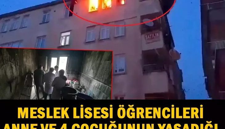 Meslek lisesi öğrencileri, anne ve 4 çocuğunun yaşadığı yanan evi yeniledi.