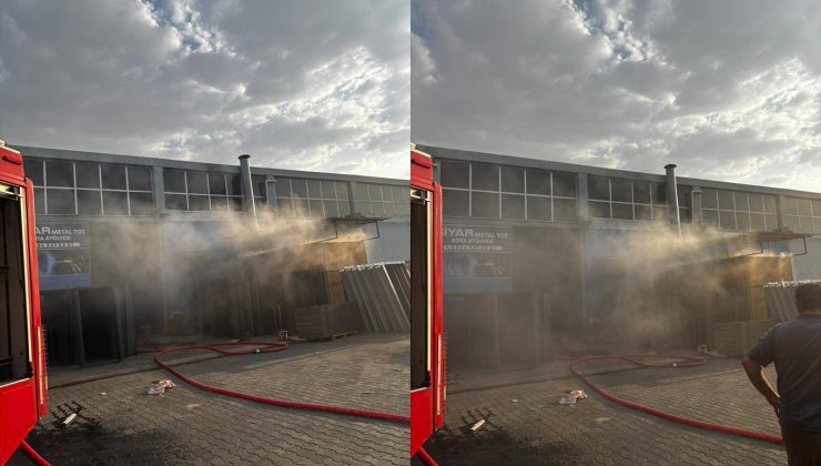 Diyarbakır’da Metal Boyama Atölyesinde Yangın