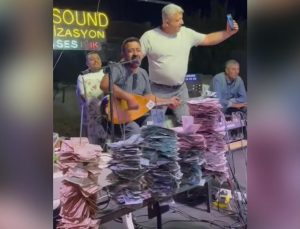 Kırıkkale’de düğünde Türk parasına saygısızlık