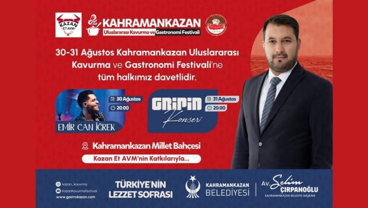 Kahramankazan'da etin ve lezzetin festivali başlıyor!
