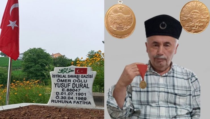İstiklal Gazisinin 60 yıllık madalyası oğlunun ellerinde hayat buldu