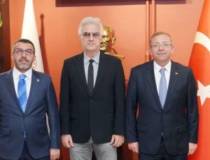 Vali Polat ve Milletvekili Çalkın’dan Devlet Tiyatroları Genel Müdürü Tamer Karadağlı’ya ziyaret