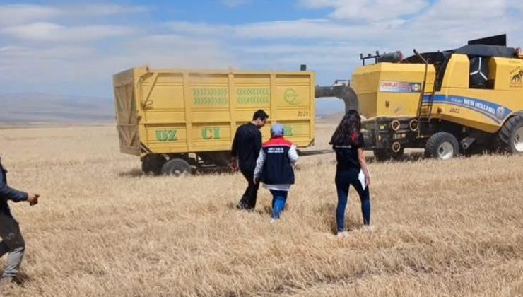 Kars'ta hasat sezonu için biçerdöver kontrolleri hız kesmeden devam ediyor