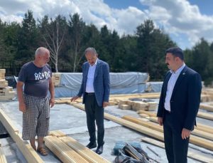 Arpaçay Kütük Ev Projesi’nde çalışmalar hız kazandı