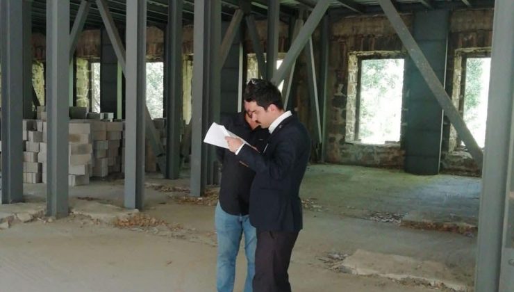 Kaymakam Muhammed Emin Tutal, Yeni Hükümet Konağı restorasyon projesini yerinde inceledi