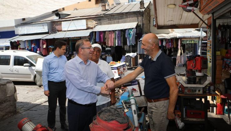 Vali Ziya Polat'tan esnafa ziyaret hayırlı işler, bereketli kazançlar diledi