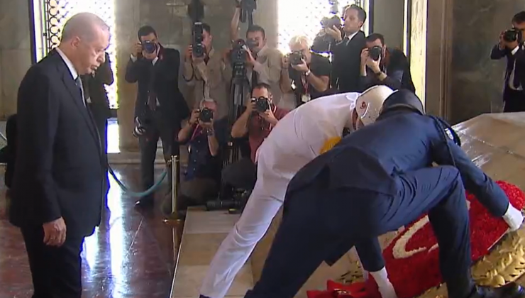 Cumhurbaşkanı Erdoğan ve devlet erkanı 30 Ağustos törenlerinde Anıtkabir’de