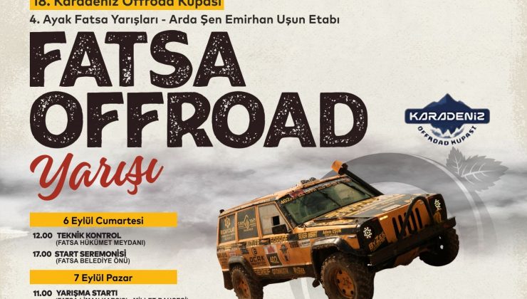 Fatsa'da offroad heyecanı yaşanacak