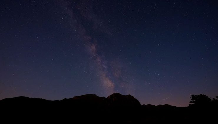 Isparta Melikler Yaylası’nda perseid meteor yağmuru büyüledi