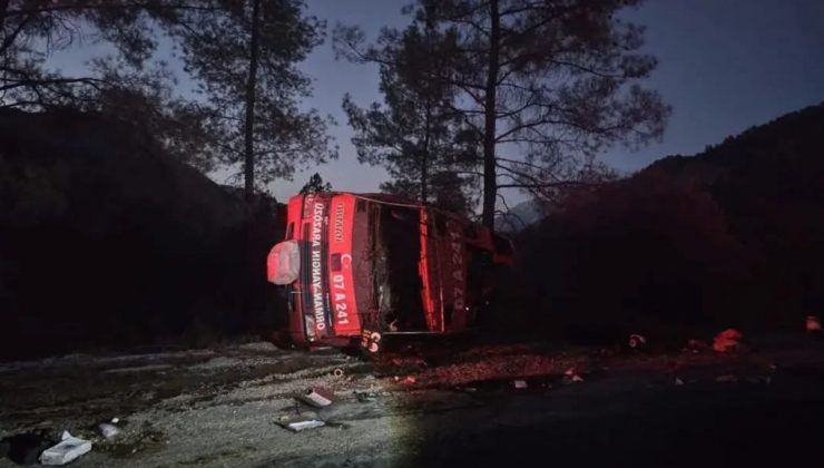 Serik Orman İşletme Müdürlüğü'ne bağlı arazöz kaza yaptı: 2 personel yaralı