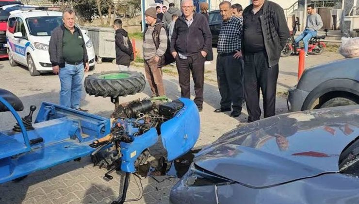 Senirkent’te otomobil ile pat pat çarpıştı: 2 yaralı