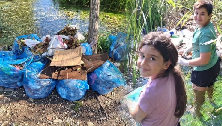 Serikli iki kardeşten örnek davranış: Antik kentte temizlik yaptılar