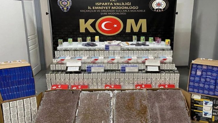 Isparta'da kaçakçılık oprasyonu