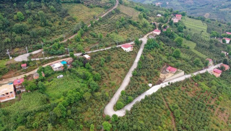 Ünye Ortaköy’de beton yol çalışması yapıldı