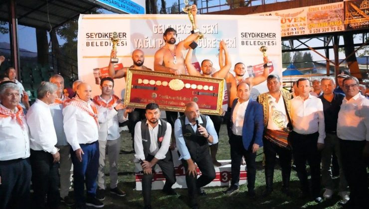 Seydikemer Seki Güreşleri’nde Başpehlivan İsmail Koç, Güreş Ağası Şaban Karaşal oldu